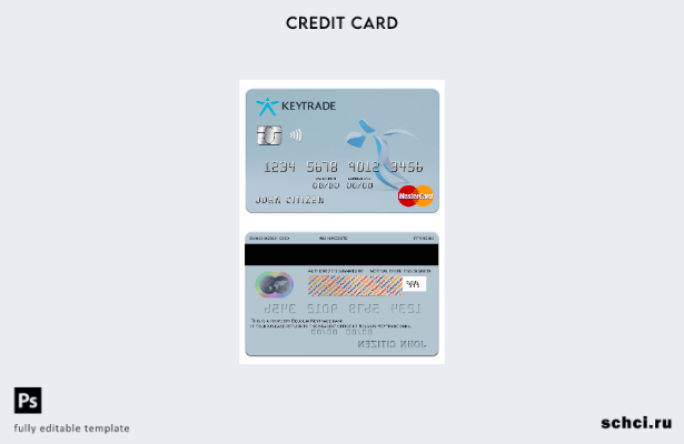 цифровая загрузка шаблона мастер карты банка Keytrade в Бельгии